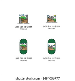 Abstract Scenery Logo Template Sets