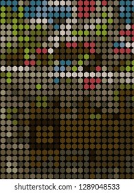 Abstract scenic mosaic background