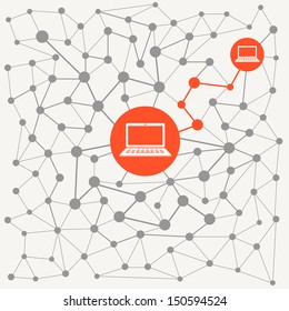 Abstract Scheme Of Modern Computer Network