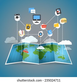 Abstract scheme of modern computer network