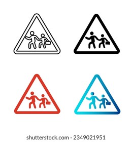 Abstract School Ahead Silhouette Illustration, can be used for business designs, presentation designs or any suitable designs.