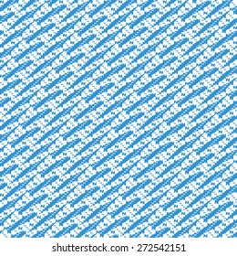 Abstract school of fish motif. Diagonal modern stroke textured background.  Seamless pattern. Vector.