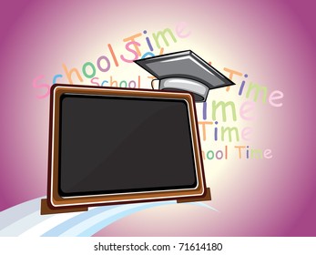 abstract school time education concept, vector illustration
