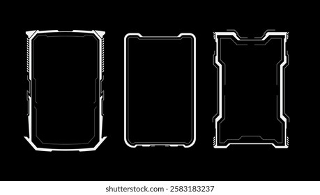 abstract sci fi frame template layout design concept background. vector illustration	
