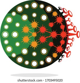 Abstract Science 3d Corona Virus design 2020