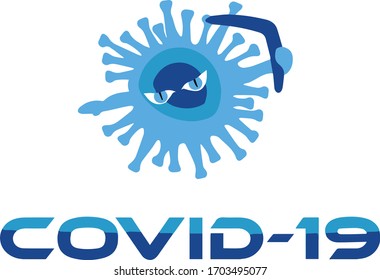 Abstract Science 3d Corona Virus design 2020
