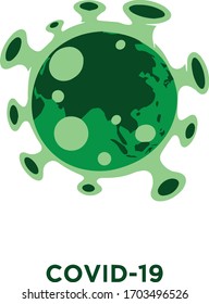 Abstract Science 3d Corona Virus design 2020