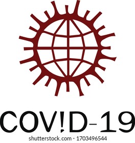 Diseño abstracto del virus de la ciencia 3d Corona 2020
