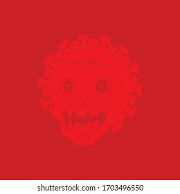 Abstract Science 3d Corona Virus design 2020