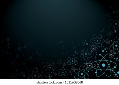 abstract science atom molecule background vector illustration EPS10