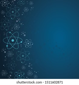 abstract science atom molecule background vector illustration EPS10