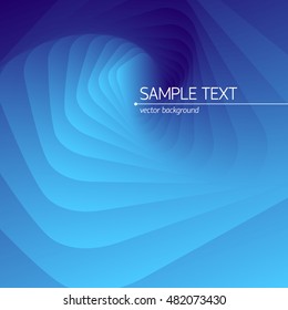 Abstract science background in blue color with text field flat vector illustration