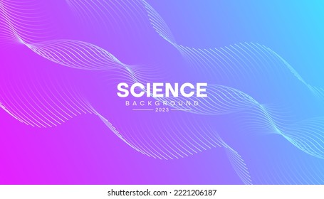 Abstract science background with lines. Minimal gradient texture background for technology and business. New design, 2022-2023