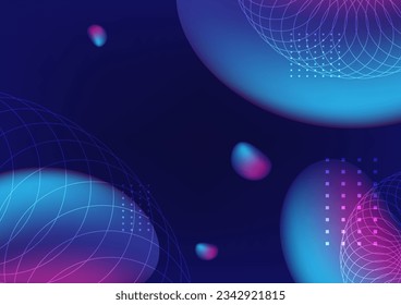Abstract science background liquid style. Gradient color organic shape vector graphic