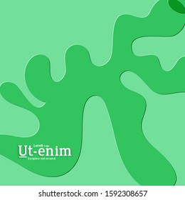 Abstract science background. Nature inspired organic wavy shape. Biological texture of growing biomass, unicellular Organisms, Amoeba. Embossed edge of microorganism or mold under microscope.
