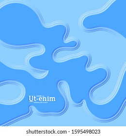 Abstract science background. Nature inspired organic wavy shape. Biological texture of growing biomass, unicellular Organisms, Amoeba. Embossed edge of microorganism or mold under microscope.