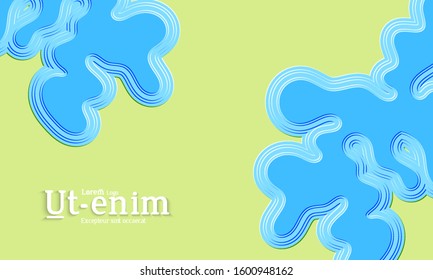 Abstract science background. Nature inspired organic wavy shape. Biological texture of growing biomass, unicellular Organisms, Amoeba. Embossed edge of microorganism or mold under microscope.