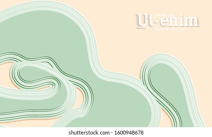 Abstract science background. Nature inspired organic wavy shape. Biological texture of growing biomass, unicellular Organisms, Amoeba. Embossed edge of microorganism or mold under microscope.
