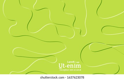 Abstract science background. Nature inspired organic wavy shape. Biological texture of growing biomass, unicellular Organisms, Amoeba. Embossed edge of microorganism or mold under microscope.