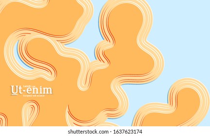 Abstract science background. Nature inspired organic wavy shape. Biological texture of growing biomass, unicellular Organisms, Amoeba. Embossed edge of microorganism or mold under microscope.