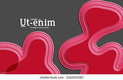 Abstract science background. Nature inspired organic wavy shape. Biological texture of growing biomass, unicellular Organisms, Amoeba. Embossed edge of microorganism or mold under microscope.