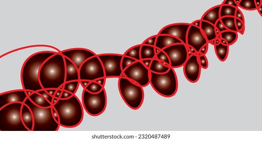 abstract science background red line and gray background 