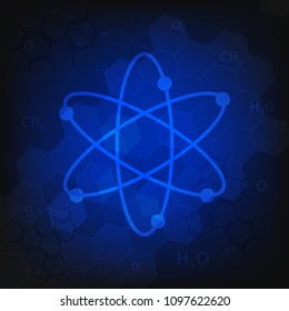Abstract science background vector, chemistry science wallpaper