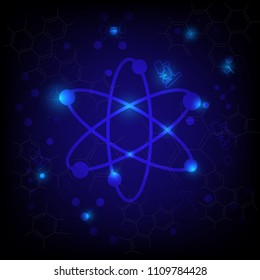 Abstract science background vector, chemistry science wallpaper