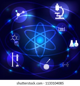 Abstract science background vector, laboratory background