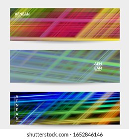 Abstract science banner with glowing rays light effect. Template design for internet speed communication data computing technology. Futuristic texture of trails blurred energy motion.
