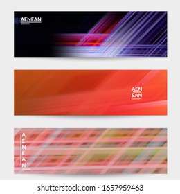 Abstrakter Wissenschaftsbanner mit leuchtenden Strahlen Lichteffekt. Vorlagentechnik für die Internetgeschwindigkeits-Kommunikationstechnologie. Futuristische Struktur der Trails unscharf Energie Bewegung.