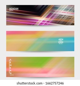 Abstract science banner with glowing rays light effect. Template design for internet speed communication data computing technology. Futuristic texture of trails blurred energy motion.