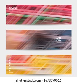Abstract science banner with glowing rays light effect. Template design for internet speed communication data computing technology. Futuristic texture of trails blurred energy motion.