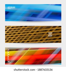 Abstrakter Wissenschaftsbanner mit leuchtenden Strahlen Lichteffekt. Vorlagentechnik für die Internetgeschwindigkeits-Kommunikationstechnologie. Futuristische Struktur der Trails unscharf Energie Bewegung.