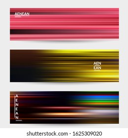 Abstract science banner with speed light moving fast bright blurred lines. Fluid motion gradients. Sports or music futuristic background. Multicolored liquid texture for marketing technology.