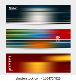 Pancarta de ciencia abstracta con luz de velocidad moviéndose líneas brillantes y borrosas. Diseño de plantillas para la tecnología de marketing de informática de datos de comunicación en Internet. Arte futurista con gradientes brillantes.