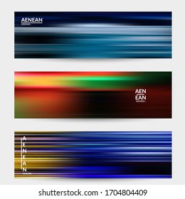 Abstract science banner with speed light moving fast bright blurred lines. Template design for internet communication data computing marketing technology. Futuristic art with fluid bright gradients.