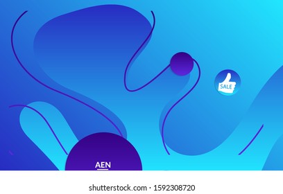 Abstract science biology background. Nature inspired organic wavy vanishing shape on bright gradient. Illustration of growing biomass, Amoeba. Concept of biochemical research on molecular level. 