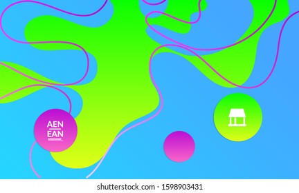 Abstract science biology background. Nature inspired organic wavy vanishing shape on bright gradient. Illustration of growing biomass, Amoeba. Concept of biochemical research on molecular level. 