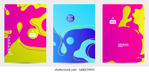 Abstract science biology background. Nature inspired organic wavy vanishing shape on bright gradient. Illustration of growing biomass, Amoeba. Concept of biochemical research on molecular level. 