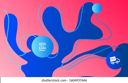 Abstract science biology background. Nature inspired organic wavy vanishing shape on bright gradient. Illustration of growing biomass, Amoeba. Concept of biochemical research on molecular level. 