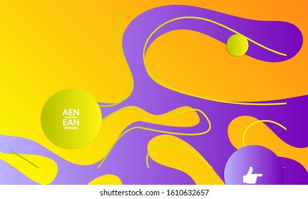 Abstract science biology background. Nature inspired organic wavy vanishing shape on bright gradient. Illustration of growing biomass, Amoeba. Concept of biochemical research on molecular level. 