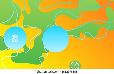Abstract science biology background. Nature inspired organic wavy vanishing shape on bright gradient. Illustration of growing biomass, Amoeba. Concept of biochemical research on molecular level. 