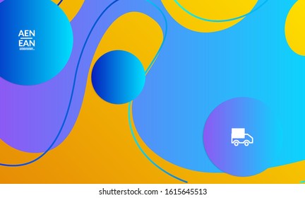 Abstract science biology background. Nature inspired organic wavy vanishing shape on bright gradient. Illustration of growing biomass, Amoeba. Concept of biochemical research on molecular level. 