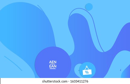 Abstract science biology background. Nature inspired organic wavy vanishing shape on bright gradient. Illustration of growing biomass, Amoeba. Concept of biochemical research on molecular level. 