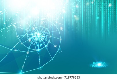 Abstract science design with polygons and triangles. Vector illustration.