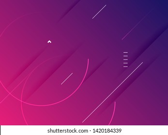 Abstract science fiction or future technology background - computer-generated 3d illustration. Digital art: purple gradient geometric with a diagonal slope. For banners, posters, web design.