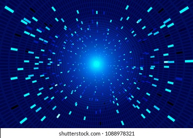 Abstract science fiction futuristic background vision of super collider particle accelerator