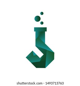 abstract science flask Lab logo sign template vector design symbol