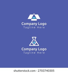 Diseño de logotipo de frasco de Ciencia Abstractas